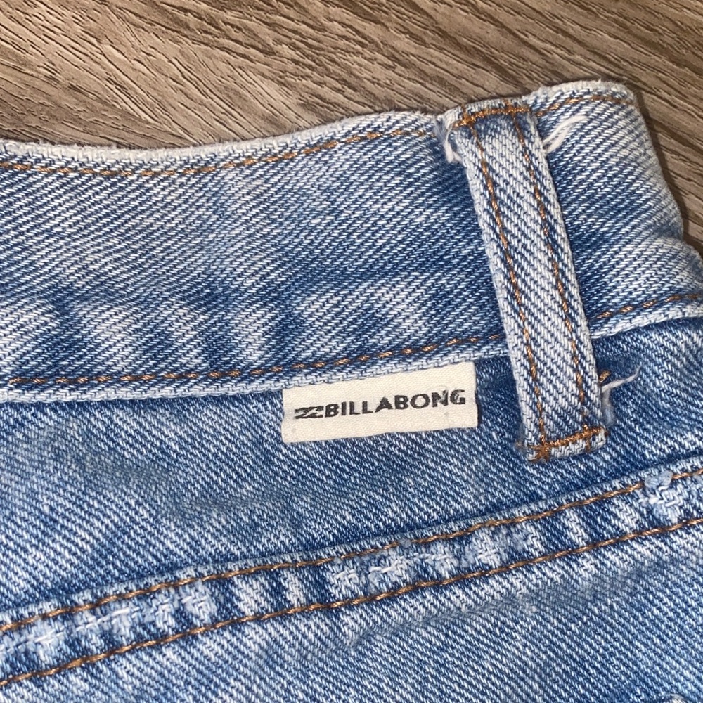 Billabong Light Blue Distressed Jean Shorts - Picture 3 of 6
